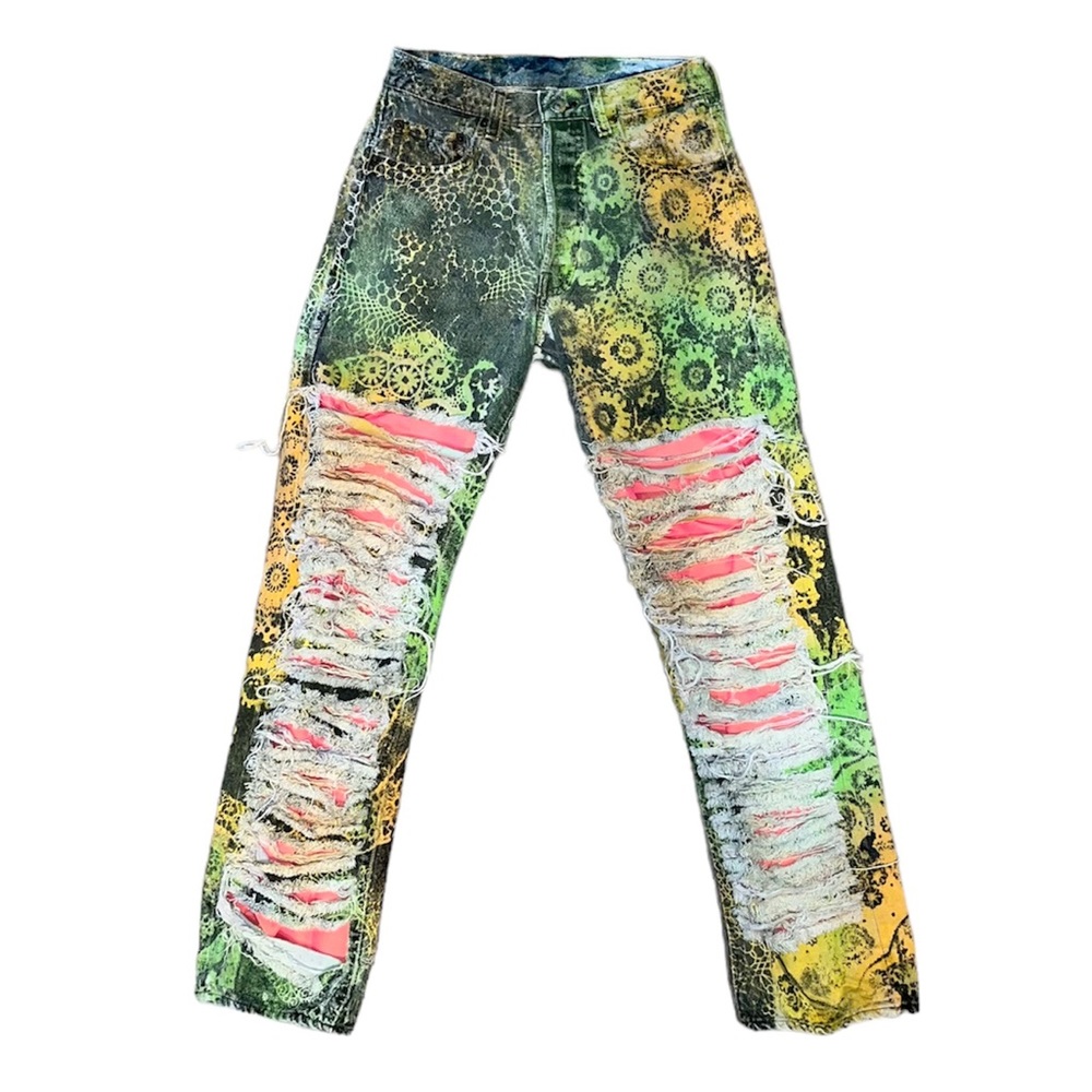Handmade Vintage Custom Levis 501 5 Pocket Jeans